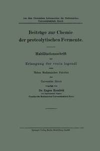 bokomslag Beitrge zur Chemie der proteolytischen Fermente