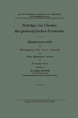 bokomslag Beiträge zur Chemie der proteolytischen Fermente