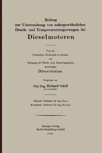 bokomslag Beitrag zur Untersuchung von auergewhnlichen Druck- und Temperatursteigerungen bei Dieselmotoren