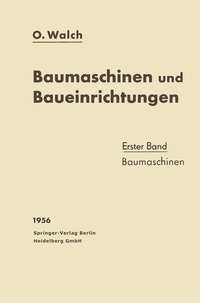 bokomslag Baumaschinen und Baueinrichtungen