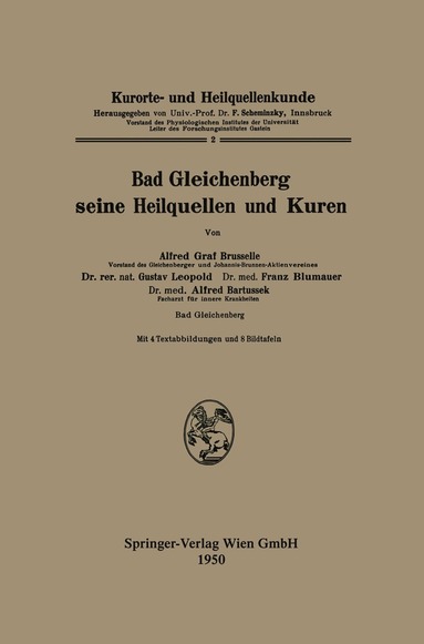 bokomslag Bad Gleichenberg seine Heilquellen und Kuren