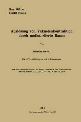 bokomslag Auslsung von Vakuolenkontraktion Durch Undissoziierte Basen