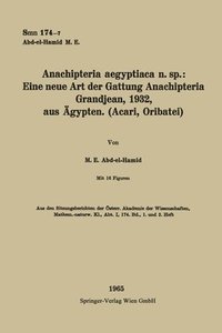 bokomslag Anachipteria aegyptiaca n. sp.