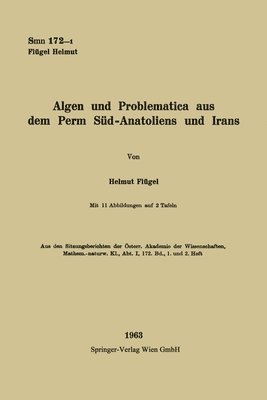 bokomslag Algen und Problematica aus dem Perm Sd-Anatoliens und Irans