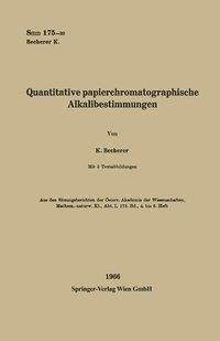 bokomslag Quantitative papierchromatographische Alkalibestimmungen