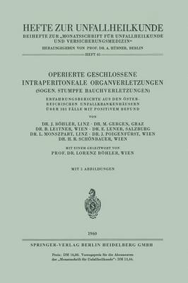 Operierte Geschlossene Intraperitoneale Organverletzungen 1