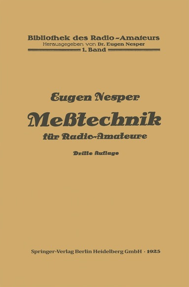 Eugen Nesper - Meßtechnik für Radio-Amateure, Häftad