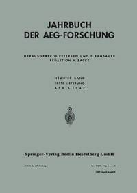 bokomslag Jahrbuch der AEG-Forschung