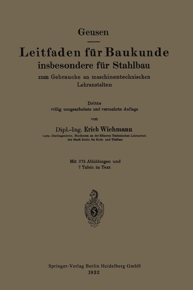 bokomslag Leitfaden für Baukunde insbesondere für Stahlbau
