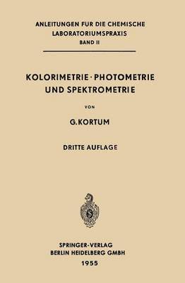 bokomslag Kolorimetrie · Photometrie und Spektrometrie