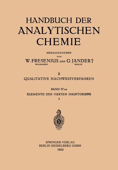 Hans Grassmann - Elemente der Vierten Hauptgruppe, Häftad