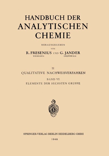 Otto Schmitz-Dumont - Elemente der Sechsten Gruppe, Häftad