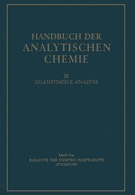 Wolfgang Leithe - Elemente der fünften Hauptgruppe, Häftad