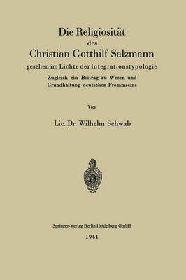 bokomslag Die Religiositt des Christian Gotthilf Salzmann