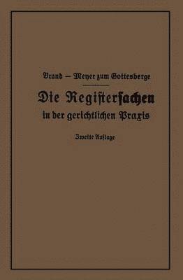 bokomslag Die Registersachen