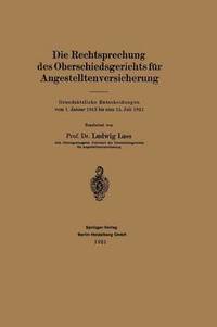 bokomslag Die Rechtsprechung des Oberschiedsgerichts fr Angestelltenversicherung