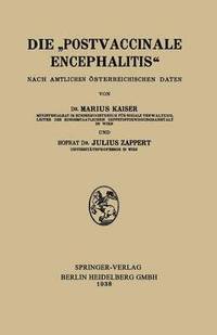 bokomslag Die ?Postvaccinale Encephalitis"