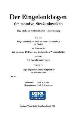 bokomslag Der Eingelenkbogen für massive Straßenbrücken