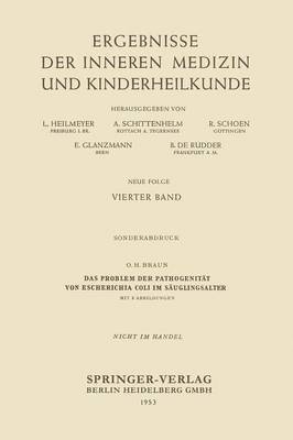 bokomslag Das Problem der Pathogenitt von Escherichia coli im Suglingsalter