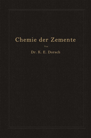 bokomslag Chemie der Zemente (Chemie der hydraulischen Bindemittel)