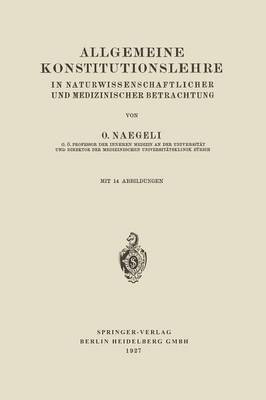 Otto Naegeli - Allgemeine Konstitutionslehre, Häftad