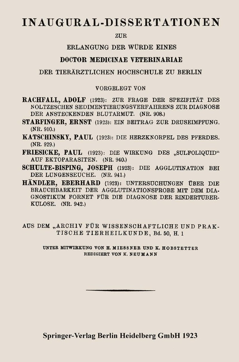 Adolf Rachfall - Zur Frage der Spezifität des Noltzeschen Sedimentierungsverfahrens zur Diagnose der ansteckenden Blutarmut, Häftad