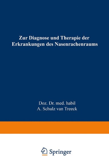 bokomslag Zur Diagnose und Therapie der Erkrankungen des Nasenrachenraums