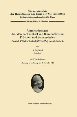 bokomslag Untersuchungen ber den Farbwechsel von Blumenblttern, Frchten und Samenschalen