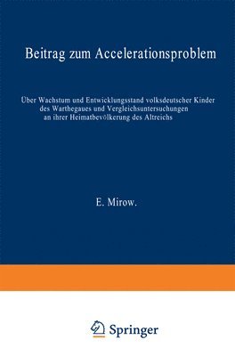 bokomslag ber Wachstum und Entwicklungsstand volksdeutscher Kinder des Warthegaues und Vergleichsuntersuchungen an ihrer Heimatbevlkerung des Altreichs