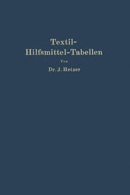 bokomslag Textil-Hilfsmittel-Tabellen