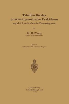 bokomslag Tabellen fr das pharmakognostische Praktikum