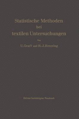 bokomslag Statistische Methoden bei textilen Untersuchungen
