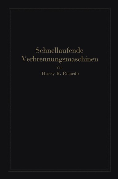 bokomslag Schnellaufende Verbrennungsmaschinen