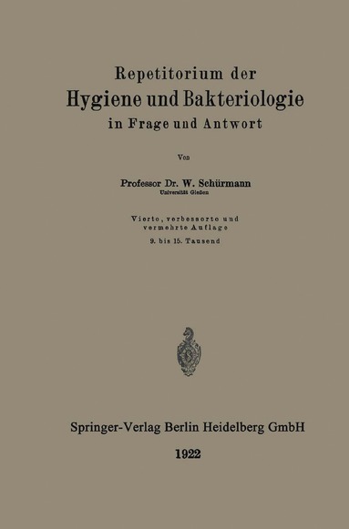 bokomslag Repetitorium der Hygiene und Bakteriologie in Frage und Antwort