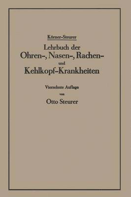 bokomslag Lehrbuch der Ohren-, Nasen-, Rachen- und Kehlkopf-Krankheiten