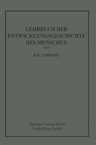 bokomslag Lehrbuch der Entwicklungsgeschichte des Menschen