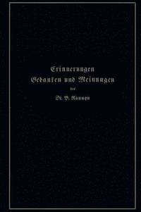 bokomslag Erinnerungen, Gedanken und Meinungen