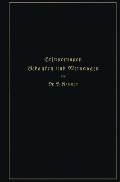bokomslag Erinnerungen, Gedanken und Meinungen