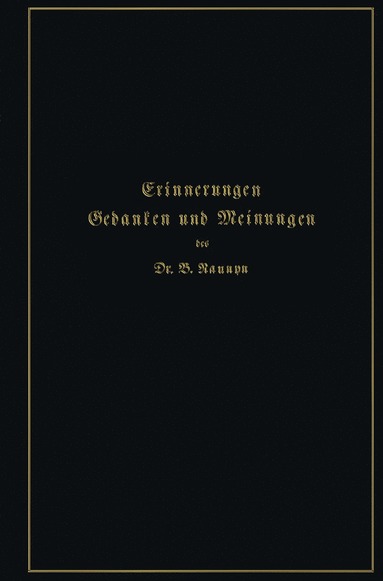 bokomslag Erinnerungen, Gedanken und Meinungen