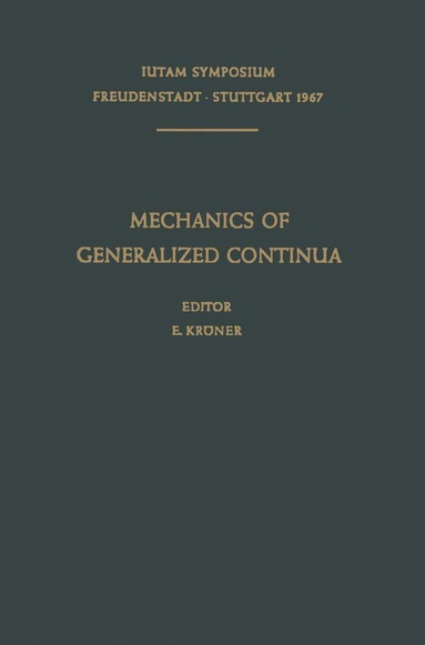 bokomslag Mechanics of Generalized Continua