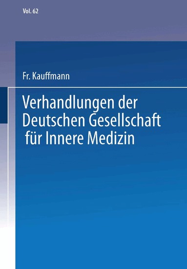Fr. Kauffmann - Verhandlungen der Deutschen Gesellschaft für Innere Medizin, Häftad