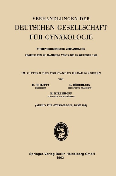 bokomslag Vierunddreissigste Versammlung Abgehalten zu Hamburg vom 9. bis 13. Oktober 1962