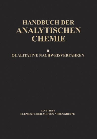 bokomslag Elemente der Achten Nebengruppe I