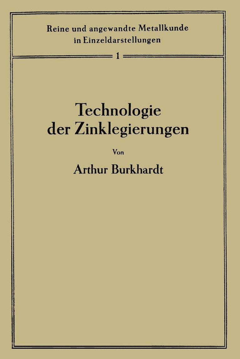 Technologie der Zinklegierungen 1