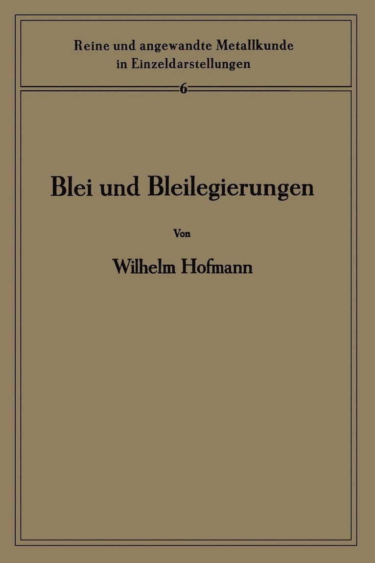 Blei und Bleilegierungen
