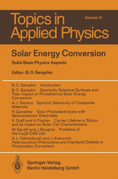 bokomslag Solar Energy Conversion