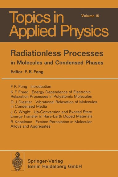 bokomslag Radiationless Processes