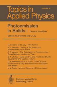 bokomslag Photoemission in Solids I