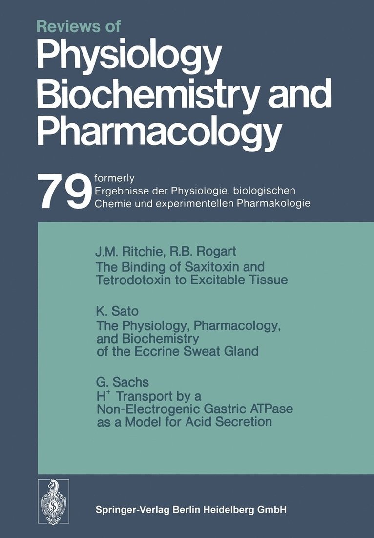 Reviews of Physiology, Biochemistry and Pharmacology 1