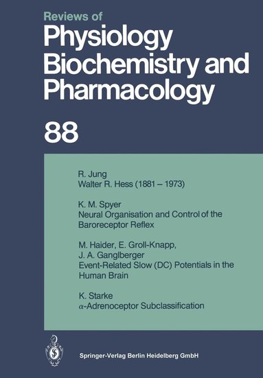 bokomslag Reviews of Physiology, Biochemistry and Pharmacology